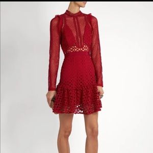 Self portrait mini lace dress